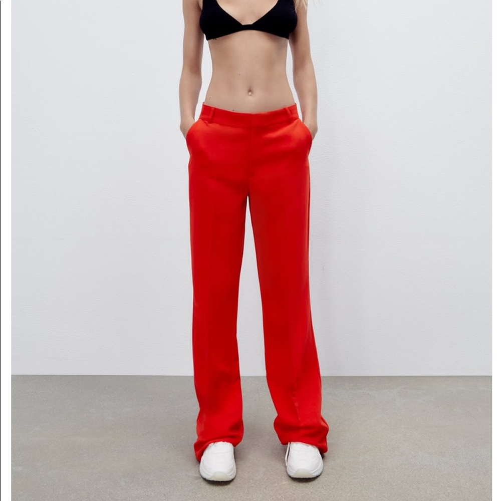 NWT Zara full length pants orange